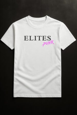 ELITES Punk T-Shirt White | Neon Pink