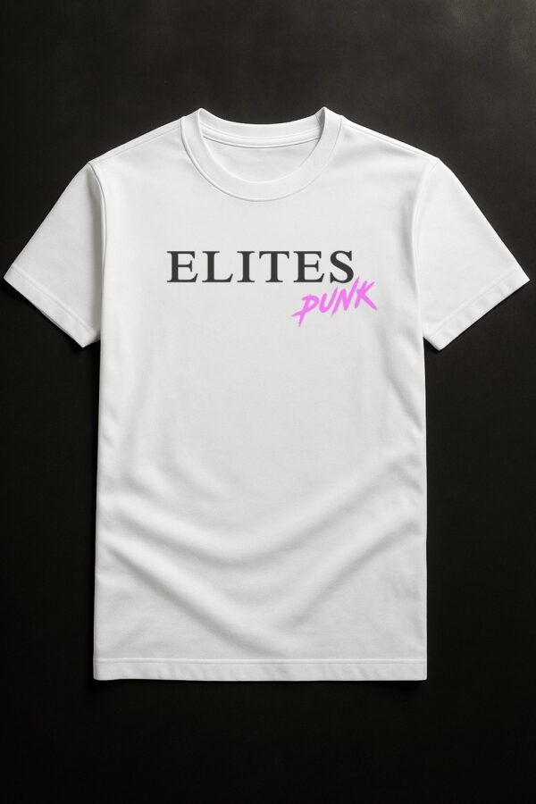 ELITES Punk T-Shirt White | Neon Pink